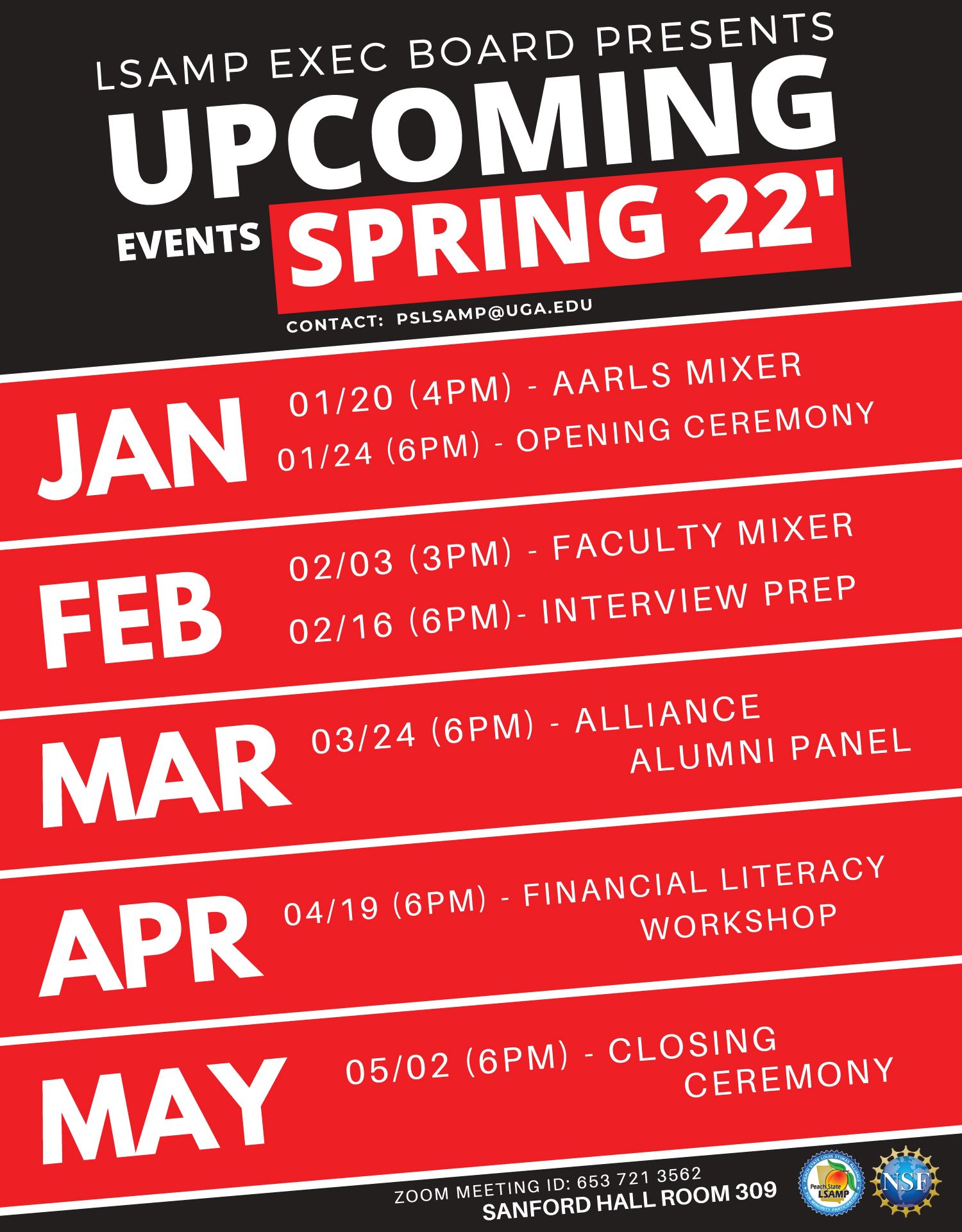 LSAMP Spring 2022 Flyer