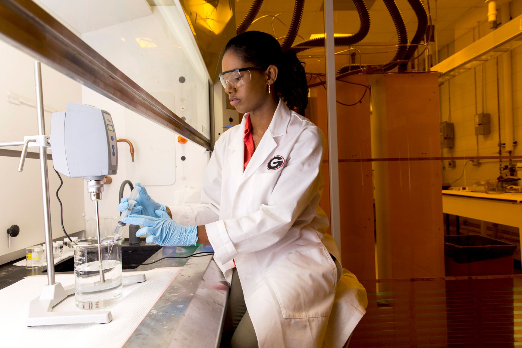 Woman Working in a Lab