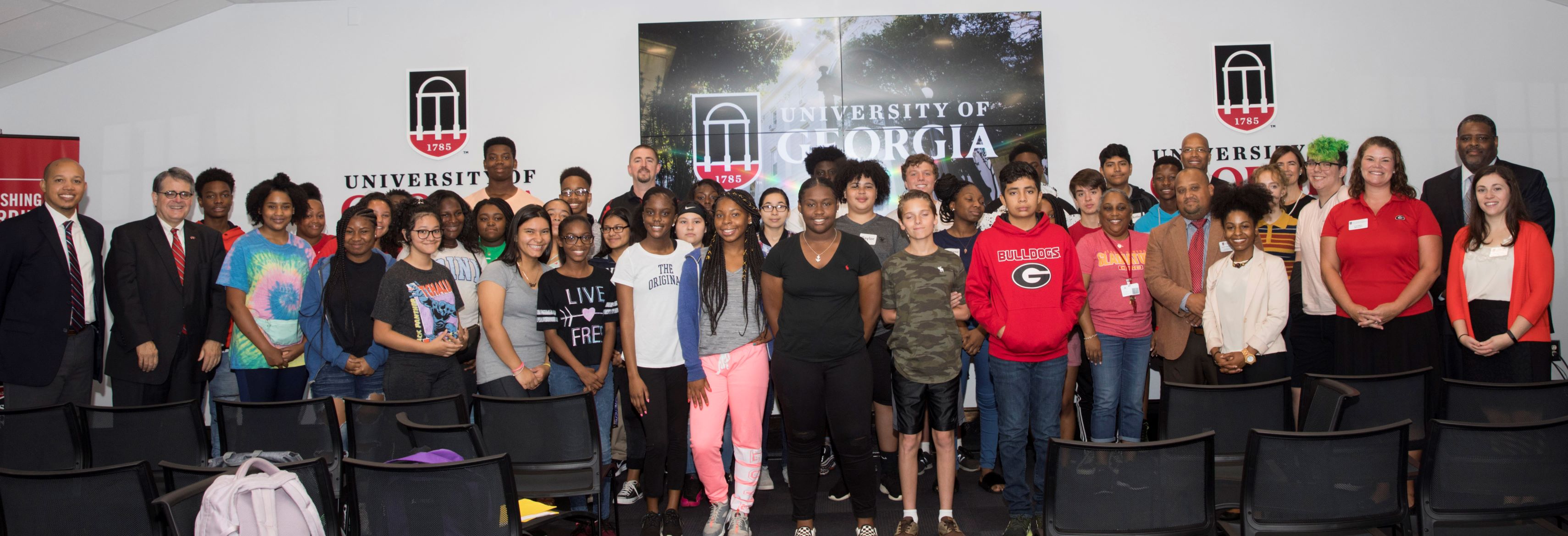 GA Possible Students with President Morehead